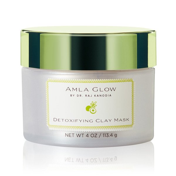 AMLA GLOW – Detoxifying Clay Mask – Exfoliating Mineral Rich Clay Facial – 90 Day Supply/4 Ounces