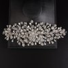 JWICOS Bride Wedding Hair Comb Silver Crystal Headpieces Bridal Hair Clip Side Comb Wedding Hair Accessories for Women and Girls (Silver)