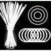 YOFOBU White Glow Sticks Bulk Light Up Bracelet Glow Necklaces with Connectors 50ct 8" Glowsticks Neon Party Favors for Christmas New Year Valentine's Day 4th of July Wedding Birthday Carnival