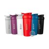 BlenderBottle Strada Shaker Cup Insulated Stainless Steel Water Bottle with Wire Whisk, 24-Ounce, Black