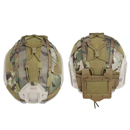IDOGEAR Tactical Helmet Cover with Battery Rear Pouch for Fast Helmet Size M/L & L/XL Military Paintball Hunting Shooting Gear - 500D Nylon