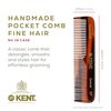 Kent Gift Set NU19 with OT Fine Tooth/Wide Tooth Pocket Comb for Hair, Mustache and Beard for Men, Women and Kids. Travel Set with Leather Pouch and Stainless Steel Nail File. Handmade in England