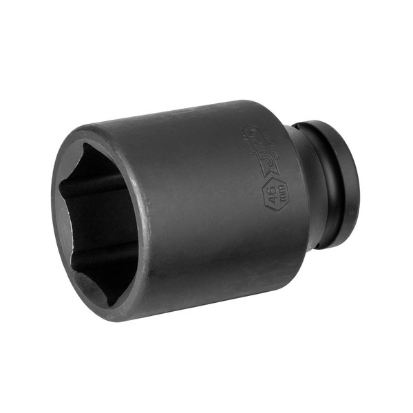 Jetech 3/4-Inch Drive 46mm Deep Impact Socket with 6-Point Design, Heat-Treated Chrome Molybdenum Alloy Steel, Metric