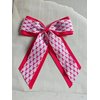 6in Breast Cancer Awareness Cheer Bows Hair Clips Long Tail Hot Pink Ribbon Bow-knot Barrettes Alligator Hairpins for Girls Women in October Cheerleading Hair Accessories