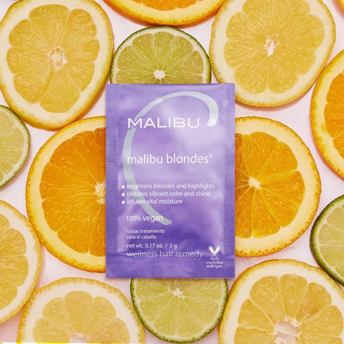 Malibu C Blondes Wellness Remedy - Removes Discoloration from Bleached, Highlighted or Natural Blonde Hair + Restores Vibrance and Shine with Vitamin C Complex (1 Packet)