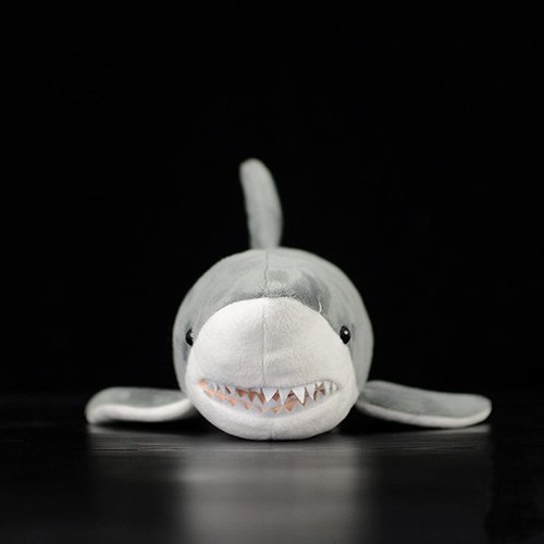 Tiny Heart Simulation Great White Shark Plush Toys, 23inch Soft Plush Great White Shark Stuffed Animal Dolls Cute Kids Birthday Gift Decorations Plush Toys