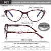 EYEURL Cat Eye Reading Glasses for Women 2 Pair Blue Light Blocking Readers 2.00 Comfort Spring Hinge Lightweight Eyeglasses Anti Glare for Ladies