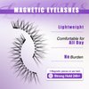 Magnetic Eyelashes with Applicator No Glue Lightweight Soft Magnetic Lashes Easy to Wear,2 Pairs of Different Natural Style Reusable Fluffy Magnetic Lashes Wispy by Wendy Lashes(K8/604)