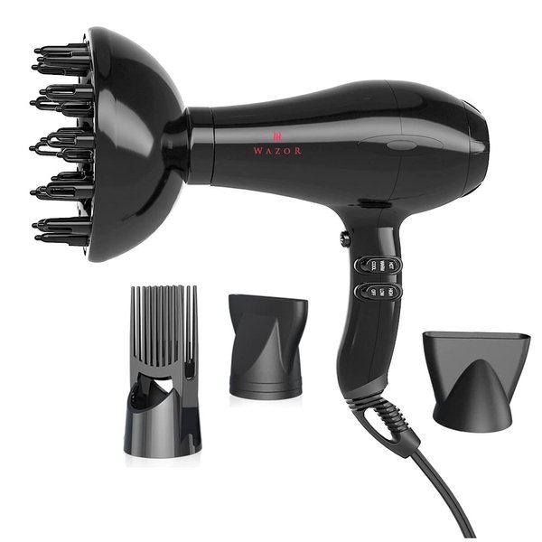 Professional Powerful Hair Dryer Negative Ionic 2 Speeds and 3 Temperature Settings and Cool Shot Button 1875w AC Motor Fast Drying Blow Dryer with Concentrator