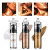 Body Glitter Oil Liquid Luminizer - Glow Hightlighter Shimmer Oil Illuminator Waterproof Long Lasting Moisturizing for Body & Face Bronzer Smooth Lotion with Makeup Brush by ONXK(#01 Moonlight White)