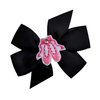 Ballet Slipper 3 inch Grosgrain Bow Hair Bow Set Ballerina Recital Gift (Black Set)