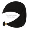 WENNALIFE U Tip Hair Extensions Human Hair, 50g 50s 22 Inch Jet Black Remy Hair Extensions K Tip Hair Extension Real Human Hair Invisible Straight Keratin Hair Extensions