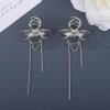 Sither Butterfly Hair Claw for Women Girls Butterfly Hair Clip Headpiece for Halloween Party Hair Accessories Christmas Gift(2pcs) (silver)