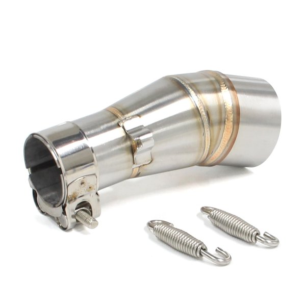 Motorcycle Exhaust Mid Pipe, Exhaust Adapter Muffler Connector Pipe with Clamps and Adapters Suitable for Kawasaki ninja 250 300 Z300 Z250 2008-2017