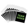 3dRose Greeting Cards - Team Vegan - pro veganism fun - green text in retro sporty college sports font on black - 12 Pack - Typography