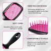 2PCS Lixera Hair Brush - Detangling for Curly, Wet and Dry Hair, Scalp Massage (Pink+Black)