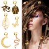40 Pcs Hair Clips for Braids Locs Hair Jewelry Braids Hair Clips Gold Hair Accessories for Braids Hair Beads African Style Butterfly DIY Hair Jewelry Pendant Hair Charms Decoration for Braiding
