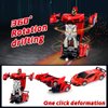 Blooming lilies Remote Control Car for Boys 4-7 8-12, Rc Cars Boys Toys Age 4-6 7 8-12, 1:18 RC Deformation Robot Car Toy with 360° Rotating & LEDs Lights- Transform Robot Car Gifts-Red