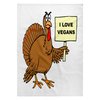 3dRose 22x30 Bath Hand Pool Towel - Vegan Gifts Vegans Gift Idea Vegan Humor Funny Thanksgiving Turkey TDSwhite – Thanksgiving