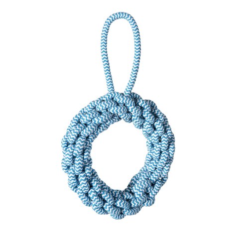 Chase 'n Chomp Maddie Tough Rope Ring Floating Fetch Dog Toy