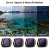NEEWER Magnetic ND/CPL Filter Set Compatible with DJI OSMO Pocket 3, 6 Pack UV CPL ND16/PL ND32/PL ND64/PL ND256/PL Polarizing and Neutral Density Filters, Multi Coated HD Optical Glass/Aluminum Frame