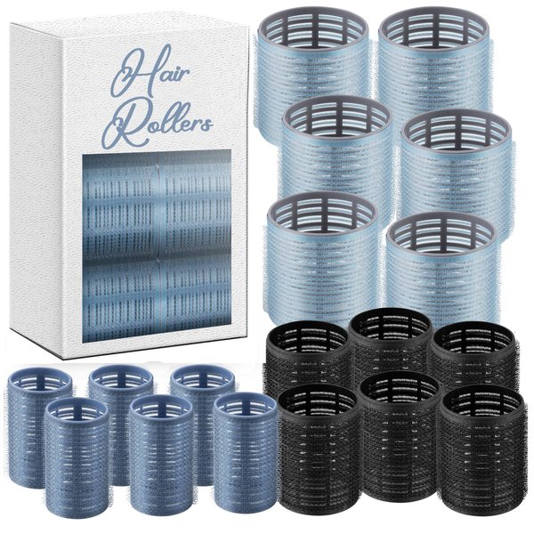 xnicx 18pcs Self Grip Hair Rollers,Heatless Curlers Hair Rollers for Long Medium Short Hair,No Heat Hair Curlers to Sleep In,Salon Hairdressing Curlers,3 Sizes Hair Rollers in 1 set