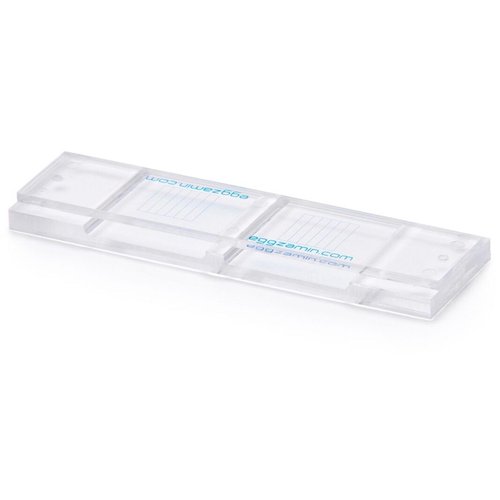 McMaster Method Microscope Slide - FEC (Fecal Egg Count) or Worm Count, Double Chamber Slide for Parasite Testing and Management in Horses, Sheep, Goats and Cattle