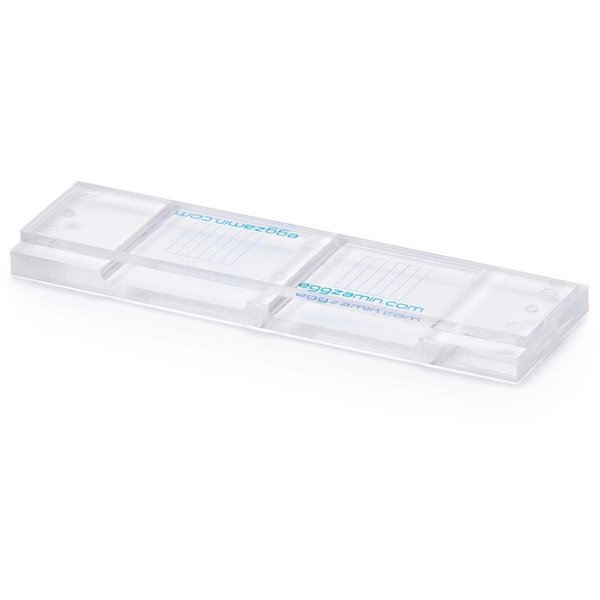 McMaster Method Microscope Slide - FEC (Fecal Egg Count) or Worm Count, Double Chamber Slide for Parasite Testing and Management in Horses, Sheep, Goats and Cattle