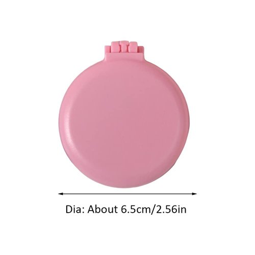 Saycker 3pcs Portable Folding Hair Brush with Mirror,Foldable Travel Mirror Hair Brushes Round Pocket Hair Brush Mini Hair Massage Comb Compact Hair Brush for Men Women and Girls(Black+White+Pink)