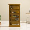 LOGOFUN Miniature Dollhouse Bookshelf 1：12 Scale Wooden Carbinet Bookcase Mini Wood Storage Shelves Model for Dollhouse Furniture Accessories