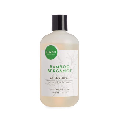 DANI Natural Moisturizing Shampoo Naturals - Refreshing Bamboo Bergamot Scent - Organic Aloe Vera & Coconut Cleansers - Sulfate, Phthalate & Paraben Free - For Men & Women - 12 Ounces