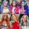ELISHEVA 613 Lace Front Wig Human Hair Body Wave 24 Inch Free Part 613 HD Lace Frontal Wig Pre Plucked with Baby Hair Blonde 13x4 Lace Front Wigs Human Hair Wig for Women 10A Brazilian Virgin Hair