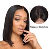 JINREN 12Inch 4x4 Brazilian Virgin Hair Short Bob Wigs Human Hair Lace Closure Bob Straight Wigs For Black Women 180% Density Natural Color Pre Plucked with Baby Hair