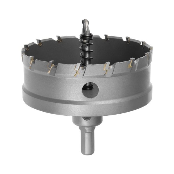 uxcell Carbide Hole Saw Drill Bit, 90mm Hole Cutter for Stainless Steel Alloy Cast Iron Copper Metal Sheet, with Limit Step