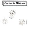NAISKA 8PCS Gold Star Hair Accessories Spiral Hair Pins Wedding Stars Hair Clips Bridal Headpieces Decoration Loc Dreadlock Accessories Hair Jewelry for Women and Girls (Silver)