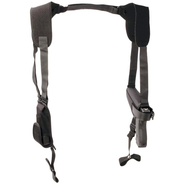 Uncle Mike's Off-Duty and Concealment Pro-Pak Kodra Nylon Horizontal Shoulder Holster (Size 36, Black)