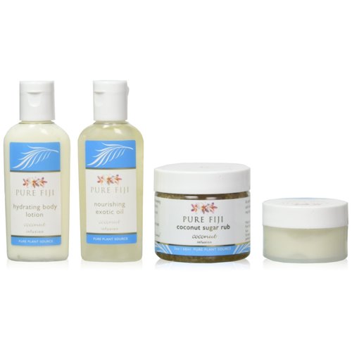 Pure Fiji Spa Gifts for Women and Man - Body Gift Box Include: Sugar Scrub , Bath and Body Oil, Body Butter and Body Lotion, Scent Mango