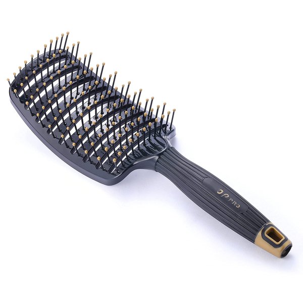 PERFEHAIR Curved Vented Hair Brush for Faster Blow Drying, Professional Vent Paddle Hairbrush for Styling, Detangling Men and Women's Wet Dry Curly Thick Straight Hair