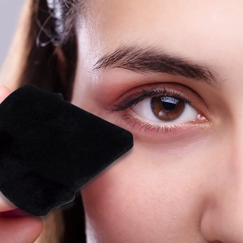 2 Pcs EVAOUXIU Triangle Powder Puff for Face Powder, Soft Plush Setting Powder Puff, Velour Cosmetic Foundation Blender Sponge Beauty Makeup Tools (Black)