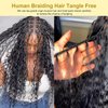 Human Braiding Hair 18 Inch 2 Bundles 100g Deep Wave Bulk Human Hair for Braiding No Weft 10A Brazilian Virgin Curly Human Hair Extensions for Boho Braids Wet and Wavy Human Hair for Micro braiding