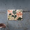 Abstract Botanical Art Boho Earth Tone Burnt Orange Sage Green Peach Art Organic Minimalist Botanical Print Decor Canvas, Arts