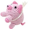 Skelapparel Endless Fun Dog Teeth Cleaning Cotton Crochet Squeaky Dog Toy for Small Dogs - Little Piggy