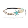 KALLORY 2pcs Seashell Headband, Elastic Ocean Hair Band Star Shell Hair Wreath Bohemian Headdress for Girls