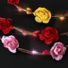 HKZTUY 20pcs LED Flower Crown Headband, Halloween Light Up Flower Headbands for Women, Garlands Glow in The Dark Floral Wreath Crowns