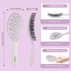 Daily Gard Detangling Brush, Dry and Wet Vented Detangler Hair Brush for Women and Men, Paddle Quick Drying Hairbrush for Wet/Dry/Curly/Thick/Long/Wavy/Damaged Hair, Beige