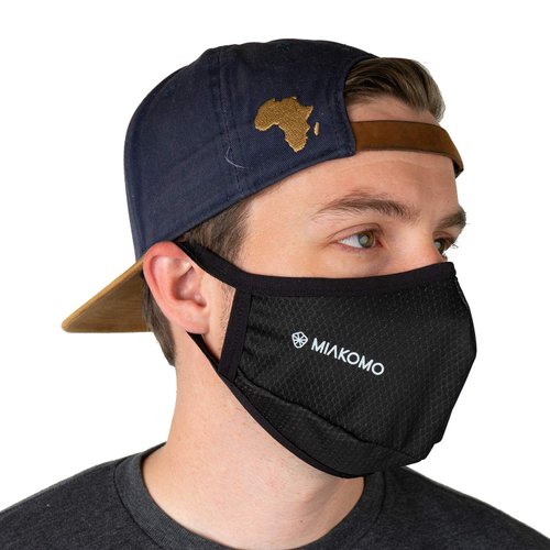 Miakomo Zen Face Mask - Made in The USA - Reusable Facemask Cover (Black XS/S)