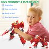 Wenbeier Animal Transforming Robot Toys Kirin Action Figure for Kids 10-in Deformation Robot for Boys & Girls Ages 6-12 (Red)
