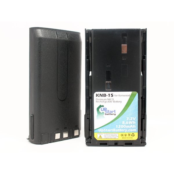 2X Pack - Two-Way Radio Battery Replacement for Kenwood Knb-15 - Replaces Knb-14 Tk-270, Tk-3101, Tk-372g, Tk-272g, Tk-272 (1200mah, 7.2v, Ni-cd)