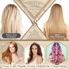 Yuxung 2500 Pcs Hair Extensions Micro Rings Links Beads and 5 Rolls Hair Extensions Sewing Thread and 10 Pieces C/J/I Needles Hair Extension Kit for Human Hair Extensions Hand Sewing Wig DIY Craft