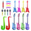Inflatable Instruments Rock and Roll Party Decorations Inflatable Guitar Microphone for 80s 90s Theme Party Decorations Kids & Adults Hip Hop Inflatable Party Props 19Pack